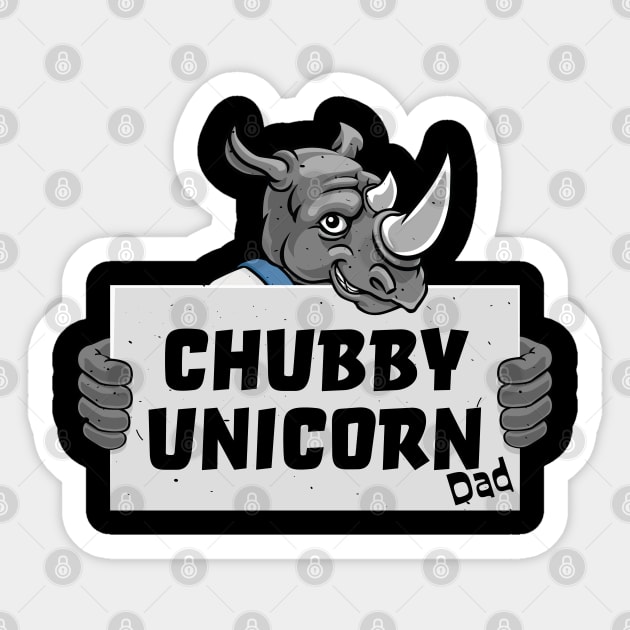 Chubby Unicorn Dad Rhino Gift Sticker by SPOKN